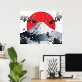 Cherry Blossoms Mount Fuji Japan Poster (Heimbüro)