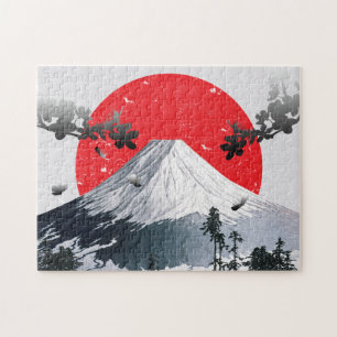 Cherry Blossoms Mount Fuji Japan Puzzle