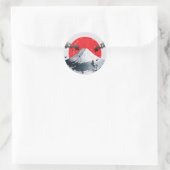 Cherry Blossoms Mount Fuji Japan Runder Aufkleber (Tasche)