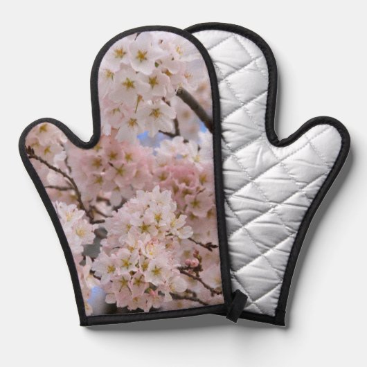 Cherry Blossoms Ofenhandschuh (Vorderseite/Rückseite)