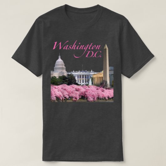Cherry Blossoms Paradise The Washington DC Mall  T-Shirt (Design vorne)