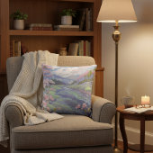 Cherry Blossoms Pastell Wasserfarbe Landschaft Kissen