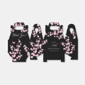 Cherry Blossoms Pink Black Thank You Birthday Geschenkschachtel (Ungefaltet)