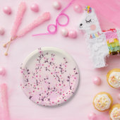 Cherry Blossoms Pink Floral Pappteller (Party)