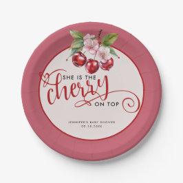 Cherry Blossoms | Pink Girl Baby Dusche Pappteller