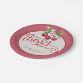 Cherry Blossoms | Pink Girl Baby Dusche Pappteller (Schrägansicht)