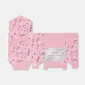 Cherry Blossoms Pink Glitzer Danke für Ihren Gebur Geschenkschachtel (Ungefaltet)