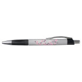 Cherry Blossoms Pink Silver Monogram Kugelschreiber (Oberseite)