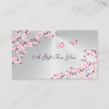 Cherry Blossoms Pink Silver