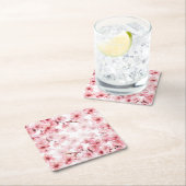 Cherry Blossoms Pink White Custom Rechteckiger Pappuntersetzer (Vor Ort)