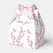 Cherry Blossoms Pink White Vielen Dank zum Geburts Geschenkschachtel (Rückseite)