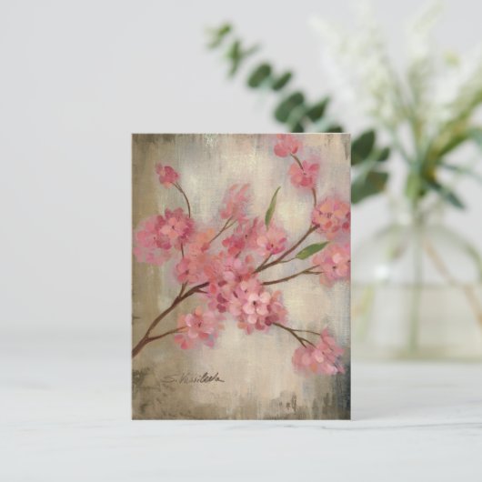 Cherry Blossoms Postkarte (Stehend Vorderseite)