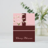 Cherry Blossoms Postkarte (Stehend Vorderseite)