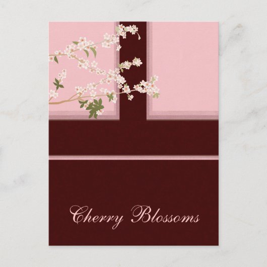 Cherry Blossoms Postkarte (Vorderseite)