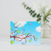 Cherry Blossoms Postkarte (Stehend Vorderseite)