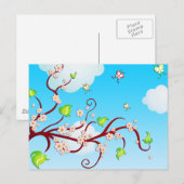 Cherry Blossoms Postkarte (Vorne/Hinten)