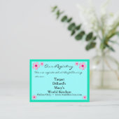 CHERRY BLOSSOMS Registry/RSVP Cards Begleitkarte (Stehend Vorderseite)