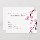 Cherry Blossoms Response Cards RSVP Karte (Vorne/Hinten)