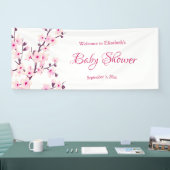 Cherry Blossoms Rosa Weiß | Kinderdusche Banner (Messe)