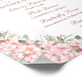 Cherry Blossoms Rose Gold Butterfly Drink Menü Poster (Ecke)