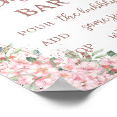 Cherry Blossoms Rose Gold Schmetterlinge Mimosa Ba Poster (Ecke)