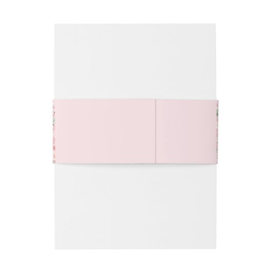 Cherry Blossoms Rose Gold Schmetterlinge Quinceane Einladungsbanderole (Rückseitenbeispiel)