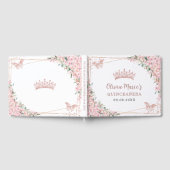 Cherry Blossoms Rose Gold Schmetterlinge Quinceane Gästebuch (Voll)