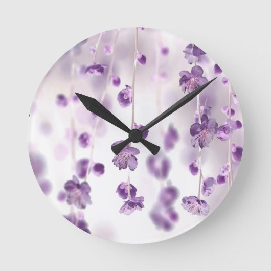 Cherry Blossoms Runde Wanduhr (Vorderseite)