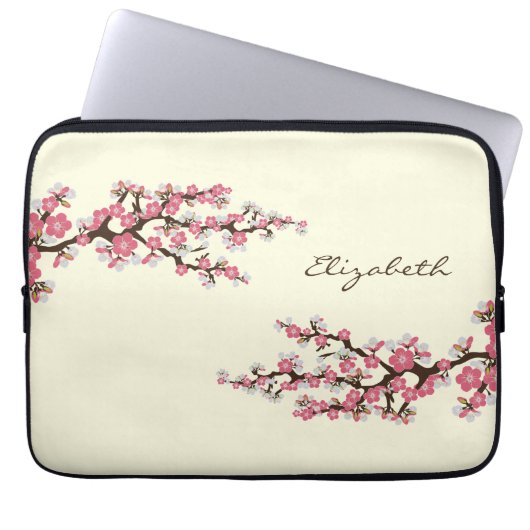 Cherry Blossoms Sakura Laptop-Sieb (pink) Laptopschutzhülle (Vorderseite)