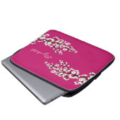 Cherry Blossoms Sakura Laptop Sleeve (Fuschia) (Vorne Knopf)