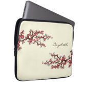 Cherry Blossoms Sakura Laptop Sleeve (rot) (Vorne Rechts)