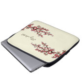 Cherry Blossoms Sakura Laptop Sleeve (rot) (Vorne Knopf)