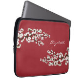 Cherry Blossoms Sakura Laptop Sleeve (rot) (Vorne Rechts)