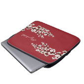 Cherry Blossoms Sakura Laptop Sleeve (rot) (Vorne Knopf)