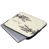 Cherry Blossoms Sakura Laptop Sleeve (schwarz) (Vorne Knopf)