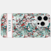 Cherry Blossoms Sakura Print Monogrammed Case-Mate iPhone Hülle (Rückseite (Horizontal))