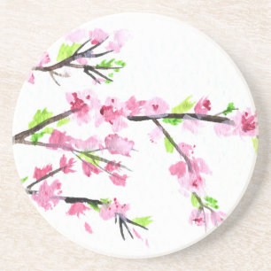 Cherry Blossoms Sandstein Untersetzer