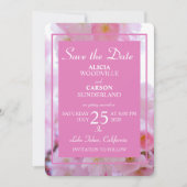 Cherry Blossoms Save the Date Einladung (Vorderseite)