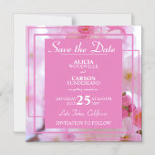 Cherry Blossoms Save the Date magnetische Einladun Magneteinladung (Vorderseite)