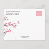 Cherry Blossoms Save the Date Postkarte (Rückseite)