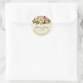 Cherry Blossoms Scripture Vintage Hochzeit Runder Aufkleber (Tasche)