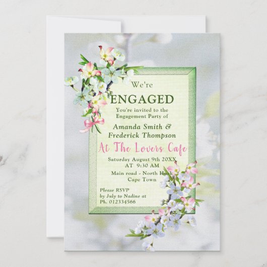 Cherry Blossoms Spring Party Einladung (Vorderseite)