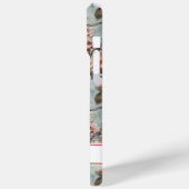 Cherry Blossoms Teal Sakura Print Monogrammed Case-Mate iPhone Hülle (Rückseite / Links)