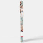 Cherry Blossoms Teal Sakura Print Monogrammed Case-Mate iPhone Hülle (Rückseite / Links)