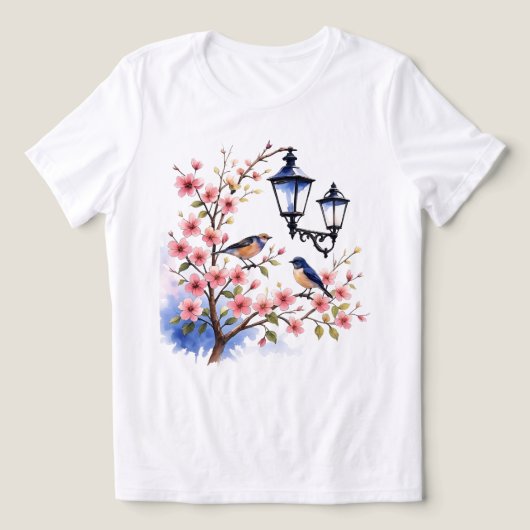 Cherry Blossoms Tri-Blend Shirt (Design Vorderseite)