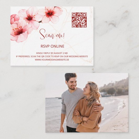 Cherry Blossoms UAWG Online | QR-Code-Umschließung Begleitkarte (Vorne/Hinten)