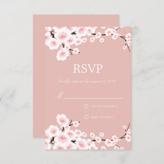 CHERRY BLOSSOMS | UAWG RSVP KARTE (Vorne/Hinten)