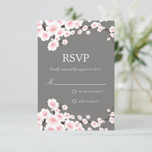 CHERRY BLOSSOMS | UAWG RSVP KARTE (Stehend Vorderseite)