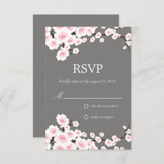 CHERRY BLOSSOMS | UAWG RSVP KARTE (Vorne/Hinten)