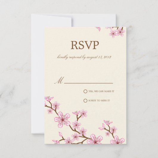 CHERRY BLOSSOMS | UAWG RSVP KARTE (Vorderseite)